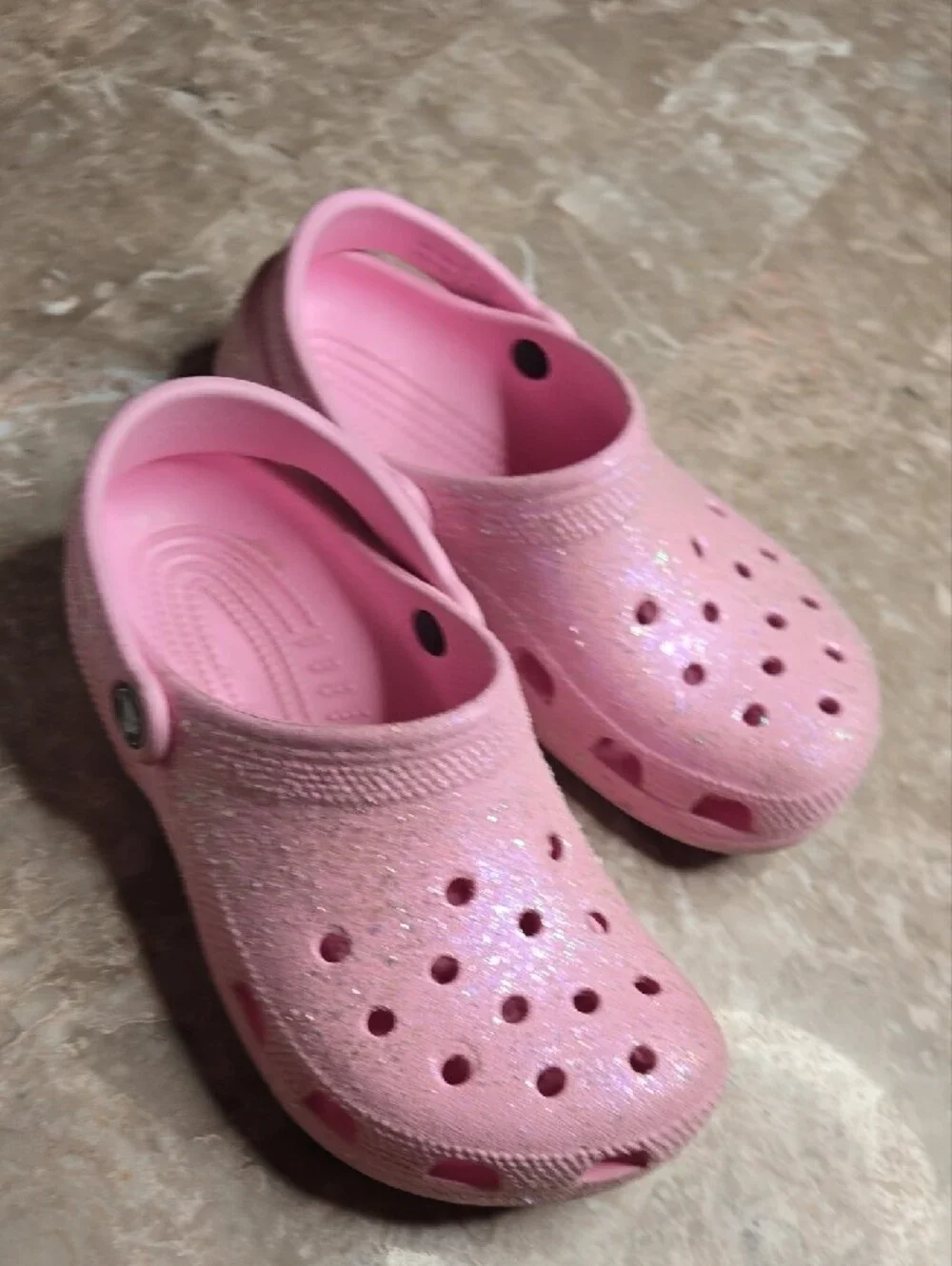CROCS Kids Sparkle Pink Clogs